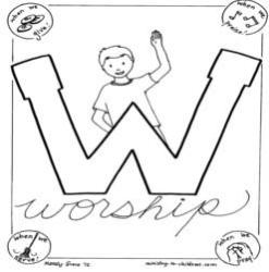 Coloring Page-W-Worship